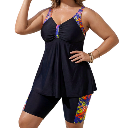🏊‍♀️ 50 % RABATT NU! 🌺 Tankini-set med shorts – magkontroll, snabbtorkande & smickrande passform – njut av stranden med självförtroende 🌊