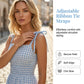 👗 BEGRÄNSAD TID – 50 % RABATT! 💥 Retro gingham ärmlös klänning – smockad överdel, justerbara axelband & luftig passform, perfekt för sommar & semester 🌸