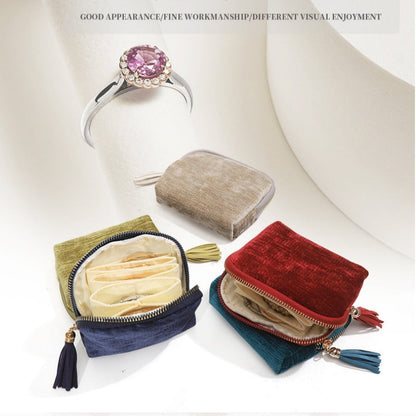 👝🎀 Pochette bijoux portable à zip – Rangez bagues, colliers et boucles d’oreilles sans les emmêler, pour un rangement malin et élégant 🌸🗂️