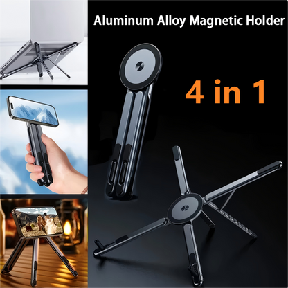 🧲✨ Support magnétique multifonction 4-en-1 – Fixation solide, angles réglables, compatible téléphone, tablette et caméra, l’accessoire malin qui s’adapte à toutes vos utilisations 📱🚗