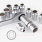 📐🔧 Coffret douilles universel – Cliquet à angle réduit, rallonge et cardan inclus, s’adapte aux boulons de moto, voiture et meubles, débloquez tout sans vous coincer les doigts 🖐️🚗