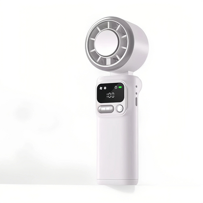 🔋 Bärbar kylfläkt med 199 lägen – digital display, USB-uppladdningsbar & fickstorlek, perfekt för pendling, festival & strandsemester 🏖️