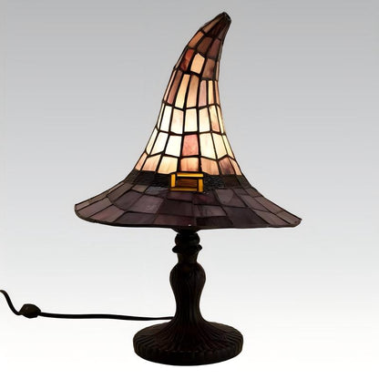 🧙‍♀️ Charmig häxlampa i färgat glas – sprider ett varmt, magiskt sken & perfekt som en udda, personlig inredningsdetalj i hemmet 🏠