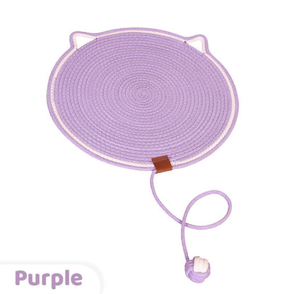 ✨ Få 50 % rabatt! 💖 Naturlig bomulls-klösmatta med boll – slitstark, ekologisk & perfekt för aktiva katter, skyddar möbler från rivmärken 🛡️🐾
