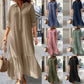 📢📢 50 % RABATT !! ⏰ Dam vintageklänning med slagkrage – tidlös design, mjukt fall & perfekt för middagar, bröllop & afterwork 🥂