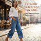 👖 50 % RABATT NU! 💙 Dam vida cropped jeans med knapphög midja – stretchig denim, smickrande siluett & perfekta för vardag & fest 🌿