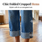 👖 50 % RABATT NU! 💙 Dam vida cropped jeans med knapphög midja – stretchig denim, smickrande siluett & perfekta för vardag & fest 🌿