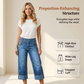 👖 50 % RABATT NU! 💙 Dam vida cropped jeans med knapphög midja – stretchig denim, smickrande siluett & perfekta för vardag & fest 🌿