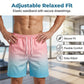 🏃‍♂️ Herr kortärmad gradient-set – tröja & shorts i andningsbart tyg, perfekt för löpning, strand & casual fritid 🌊