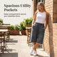 🌬️ Dam vida jeansshorts med dragsko i midjan – lätta, luftiga & perfekta för lata dagar, picknick & semester 🏖️