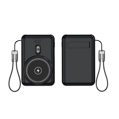 ⏳ Begränsad tid – 50 % rabatt! ⏰ 3-i-1 magnetisk powerbank – inbyggd kabel, fäst direkt på mobilen & ladda utan trassel 🧲⚡