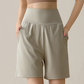 💃 Dam lösa högmidjade sportshorts – framhäver midjan, döljer höfterna & perfekt för alla träningspass, från yoga till HIIT 🌿