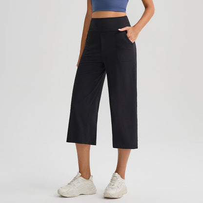 💃 Högmidjade vida Capri-byxor – framhäver midjan, förlänger benen & perfekta för både vardag och fest 🌸