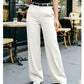 Draped Wide-Leg Trousers
