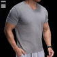 👕☀️ PROMO FLASH 50% ! T-Shirt en Maille Col V Respirant Homme – Léger, Coupe Décontractée, 4 Coloris, Tailles M-XL, Idéal Sport & Quotidien ✨