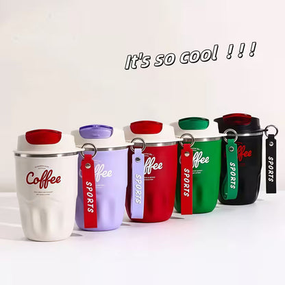 👜☕ Thermos café anti-fuite – Fermeture sécurisée, double paroi inox, idéal pour le bureau, les transports et les balades 🌧️🚇
