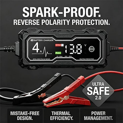 ⚡🩹 Chargeur désulfatation automatique – Réveille les batteries profondément déchargées, répare les dommages légers, la seconde chance pour vos batteries de bateau, camping-car ou voiture de collection avant d’en racheter une neuve ⛵🚙