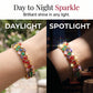 💎 Bracelet tennis femme – Strass multicolores, finition dorée, éclat raffiné de jour comme de nuit ✨🌸