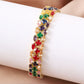 💎 Bracelet tennis femme – Strass multicolores, finition dorée, éclat raffiné de jour comme de nuit ✨🌸