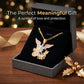👼✨ Collier pendentif ange gardien tricolore – Fini doré, design délicat et symbolique, un vrai porte-bonheur au quotidien 💛🕊️