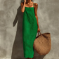 🌾👗 Débardeur long femme en coton – Coupe fluide, matière toute douce, silhouette épurée du quotidien à la plage 🌊🕊️