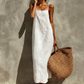 🌾👗 Débardeur long femme en coton – Coupe fluide, matière toute douce, silhouette épurée du quotidien à la plage 🌊🕊️