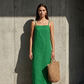 🌾👗 Débardeur long femme en coton – Coupe fluide, matière toute douce, silhouette épurée du quotidien à la plage 🌊🕊️