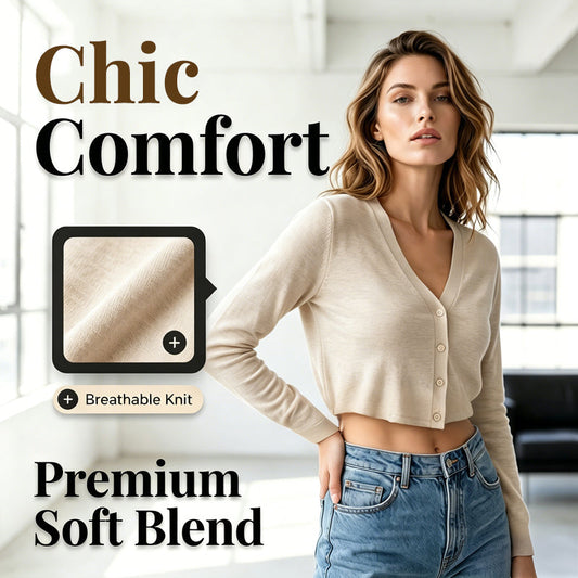 🌸 Gilet court & léger – Boutonné devant, parfait à superposer sur une robe slip ☀️👗✨