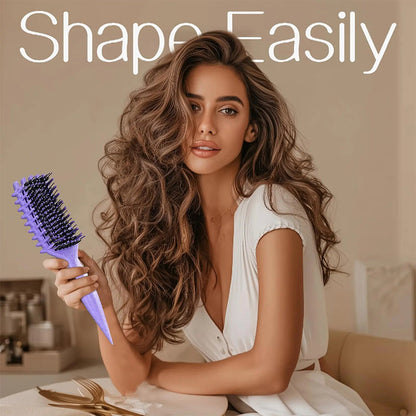 ☁️ La brosse qui glisse sans accrocs – Design aéré, parfaite pour les cheveux bouclés, crépus ou frisés 🌀🌸