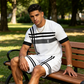 🏋️👟 Tenue de sport homme imprimé 3D – Séchage rapide, ceinture élastique confortable, look fitness qui passe du tapis de course à la rue 🏃🌆