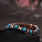 ⏳ PROMO FLASH : 50% DE RÉDUCTION ! Bracelet Magnétique Finition Cuivre Antique – Pierres Synthétiques Turquoise & Corail for Élégance Vintage au Poignet ❤️✨