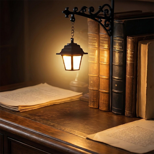 💡📚 Serre-livres lampadaire rétro miniature avec lumière – Alliage vieilli fait main, lueur chaleureuse, transformez votre étagère en ruelle parisienne éclairée, l’accessoire magique pour les amoureux de lecture et de déco cosy 🌙🚶‍♂️