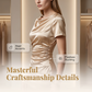 🖤🌸 Robe fourreau satin effet froissé – Coupe bodycon, détails froncés, charme sophistiqué et intemporel 💫🥀