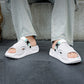 👟🌊 Sandales EVA 2-en-1 pour homme – Bride talon convertible, design ajouré respirant, semelle massage ultra-confort ☀️💪