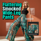 👖🌸 Pantalon taille haute smockée – Coupe large et fluide, silhouette élégante pour un look effortless au quotidien ☀️💃