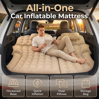🚗💤 Matelas gonflable multi-usages pour voiture – Confortable, rapide à gonfler, transforme votre pause en vraie sieste réparatrice 🌙✨