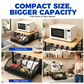 📦☕ Meuble micro-ondes gain de place – Tiroir coulissant, compartiments multiples, idéal pour ranger vaisselle, épices et accessoires café 🧺👌