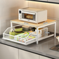 📦☕ Meuble micro-ondes gain de place – Tiroir coulissant, compartiments multiples, idéal pour ranger vaisselle, épices et accessoires café 🧺👌
