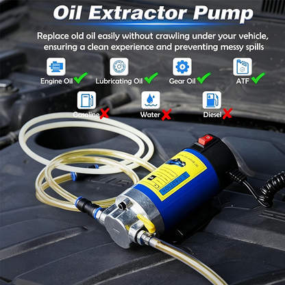 ⚡🛢️ Pompe à huile 12V/24V – Compatible véhicules légers et poids lourds, débit rapide, installation simple, l’outil malin pour vidanger et remplir sans se salir les mains 🧤🔧