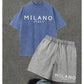 🧘‍♂️👖 Pack t-shirt + short décontracté – Tenue complète sans prise de tête, toucher doux, silhouette cool et décontractée 🌊😎