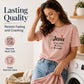 💬👚 T-shirt femme à message imprimé – Coton doux, coupe droite décontractée, l’indispensable pour un look effortless au quotidien 🌸👖
