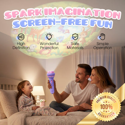 🧠🌟 Projecteur d’histoires pour enfants – Cartes interchangeables, projette animaux et lettres, développe l’imagination et le langage en s’amusant 🦁🔤
