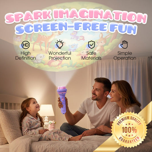 🧠🌟 Projecteur d’histoires pour enfants – Cartes interchangeables, projette animaux et lettres, développe l’imagination et le langage en s’amusant 🦁🔤