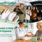 💊🧳 Organisateur de médicaments A8 étanche – 14 grandes pochettes zippées, protégez vos pilules et ordonnances de l’humidité, la solution pour ne plus jamais confondre les doses du matin et du soir ☀️🌙