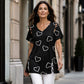 🌿💞 T-shirt imprimé cœur taille plus – 39 000+ clientes conquises, coupe étudiée pour sublimer les silhouettes pulpeuses, confiance au quotidien 💃✨