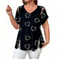 🌿💞 T-shirt imprimé cœur taille plus – 39 000+ clientes conquises, coupe étudiée pour sublimer les silhouettes pulpeuses, confiance au quotidien 💃✨