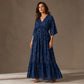 🌸👗 Robe imprimée col V femme – Coupe fluide, motif élégant, silhouette flatteuse pour un look romantique du quotidien aux occasions spéciales 🌿💃