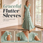 🌸👗 Robe maxi en mousseline col V et volants – Fluide, légère et romantique, la robe d’été parfaite des journées ensoleillées aux soirées étoilées ☀️🌙