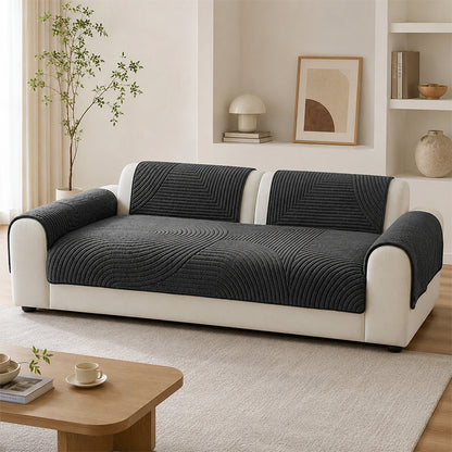 🛋️☁️ Housse de canapé en coton velours ultra-douce et antidérapante – Toucher sublime, fixation sûre, donnez une seconde vie élégante à votre canapé sans craindre les griffes ni les taches 🐾🍷