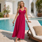 💐👗 Maxi robe empire à bretelles – Taille haute flatteuse, tissu léger, disponible en plusieurs coloris, pour une allure bohème chic en un instant 🌾🕊️